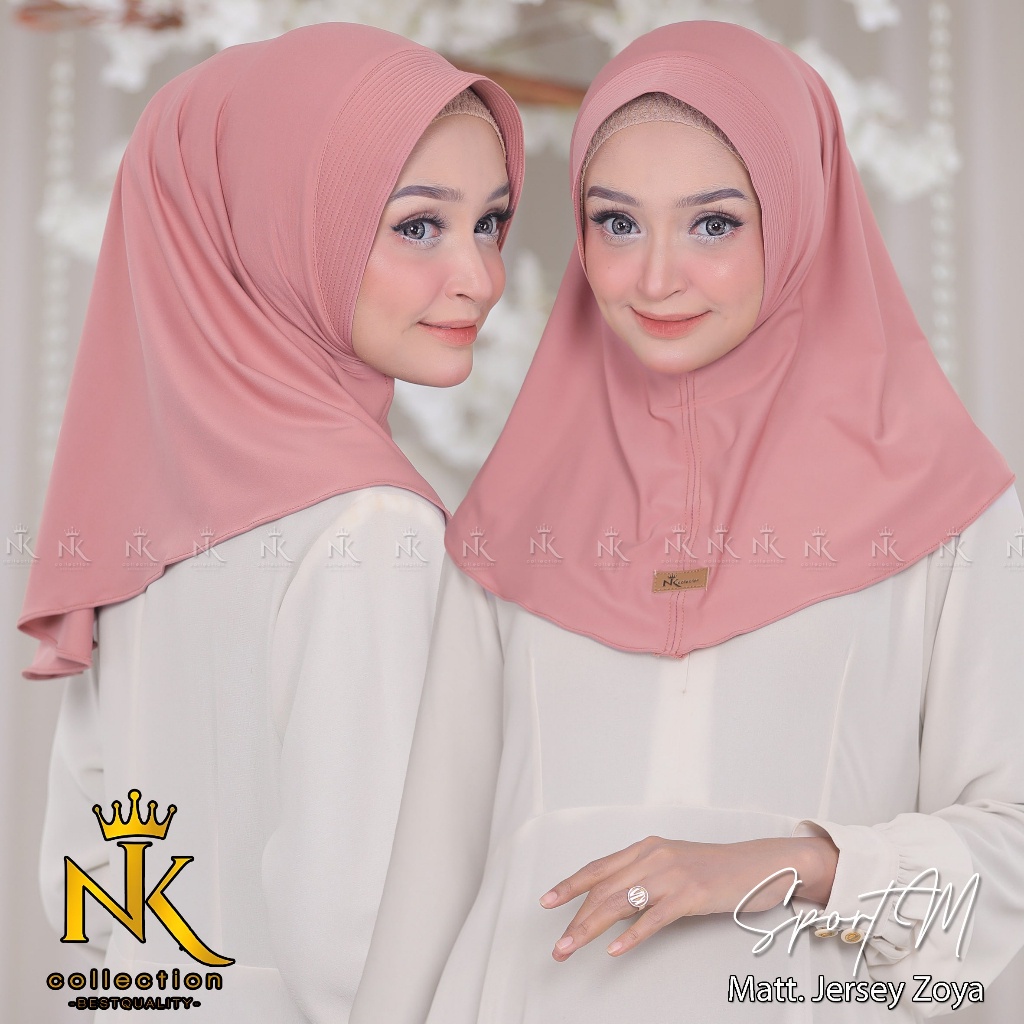 Jilbab Sport M Jersey Zoya