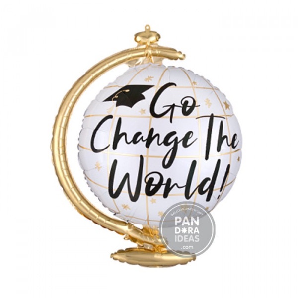 23" Balon Globe Change the world