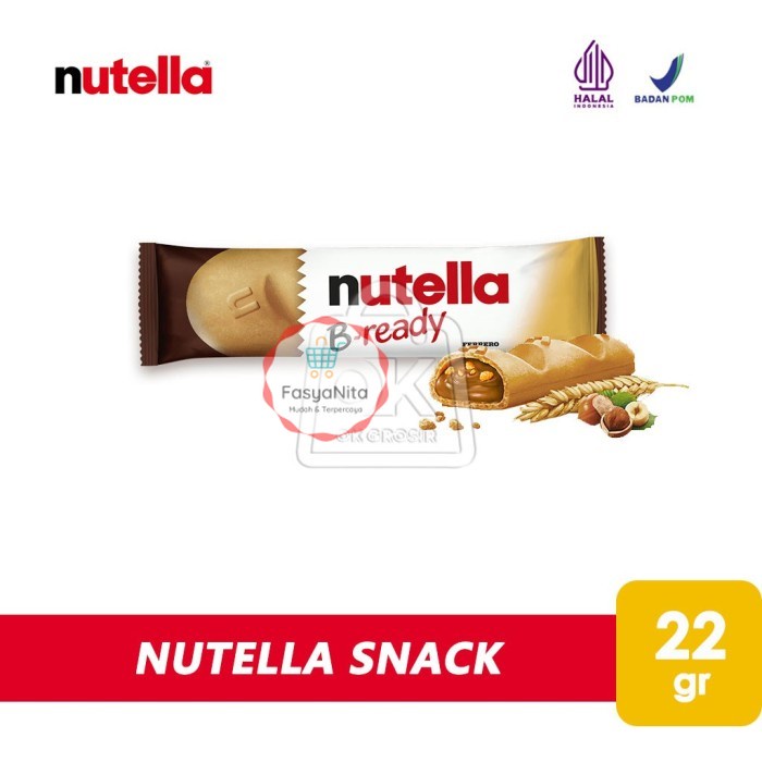 

Biskuit Nutella B-Ready Wafer Coklat Hazelnut (1 pcs 22g) - FasyAnita Mart Denpasar