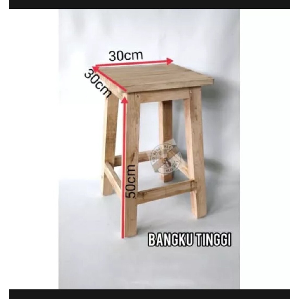 BANGKU KAYU KOTAK KECIL MINIMALIS/KURSI KAYU DUDUK SANTAI