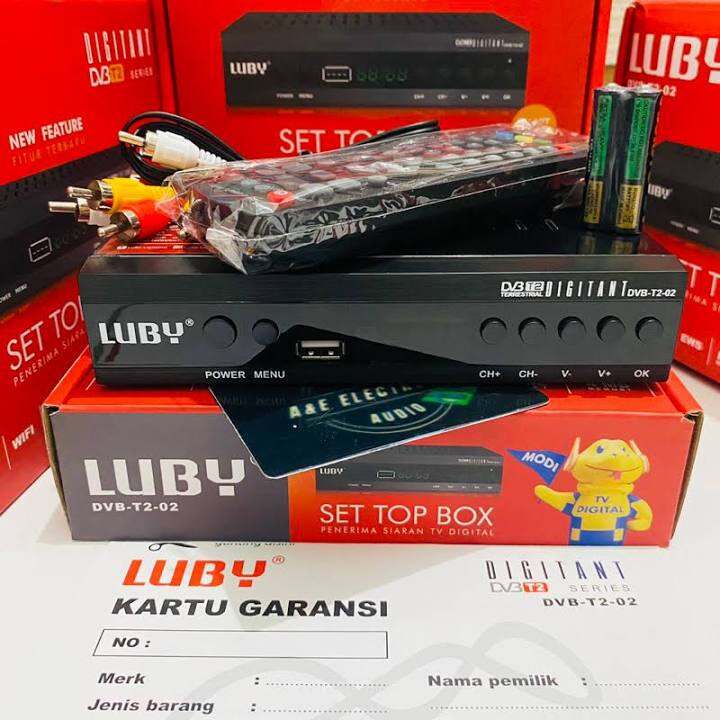 Cod Bergaransi Set Top Box Receiver DVB T2 Full HD Luby T2-01// Luby T2 -02 Terbaik