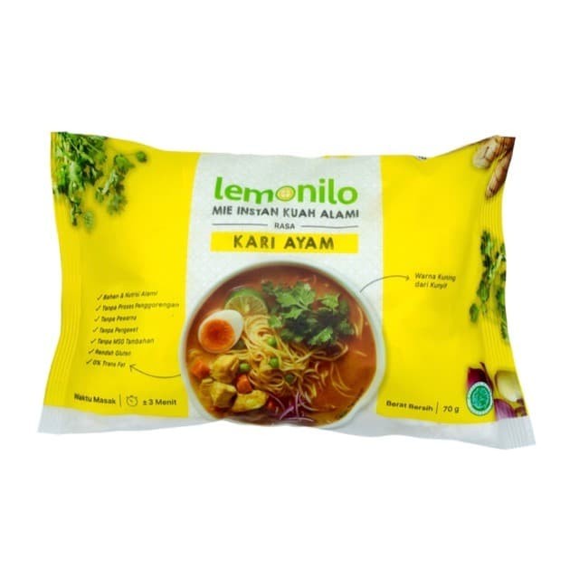 

Lemonilo Mie Kuah Instant Rasa Kari Ayam [ 70gr ]