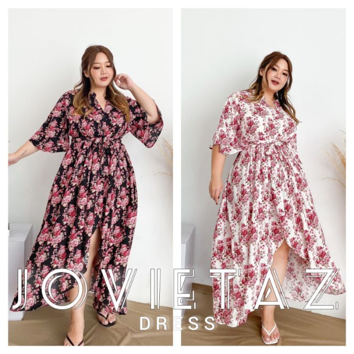 JOVIETA Dress Bigsize Vintage Dress Jumbo Wanita Dress Pantai