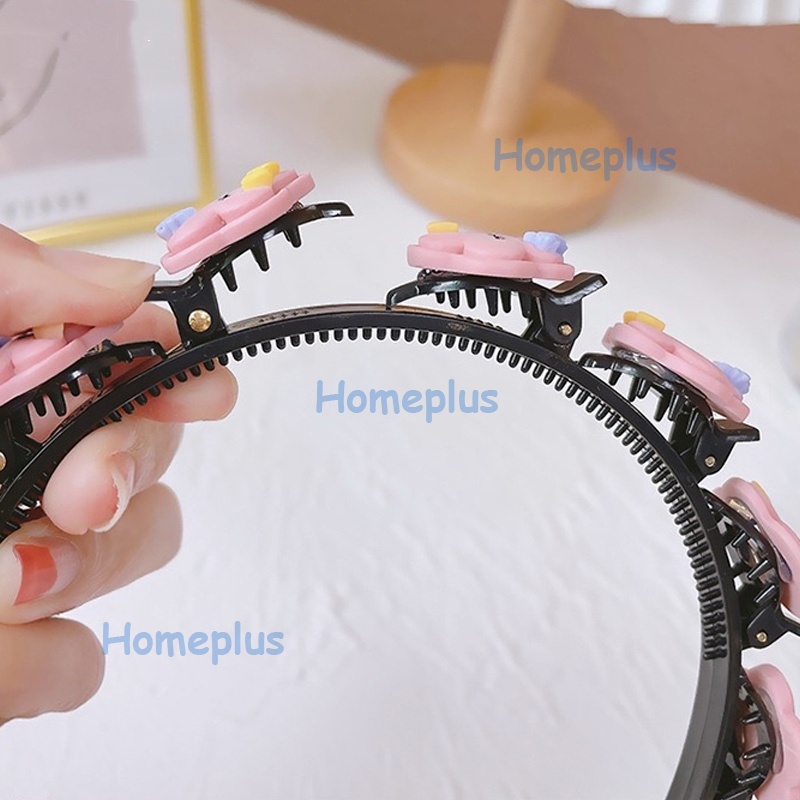 HomePlus Bando Jepit Karakter Fashion Rambut 2in1 Hairband Bandana Anak Bahan Plastik Aksesoris Wanita Anak Dewasa Karakter Cantik