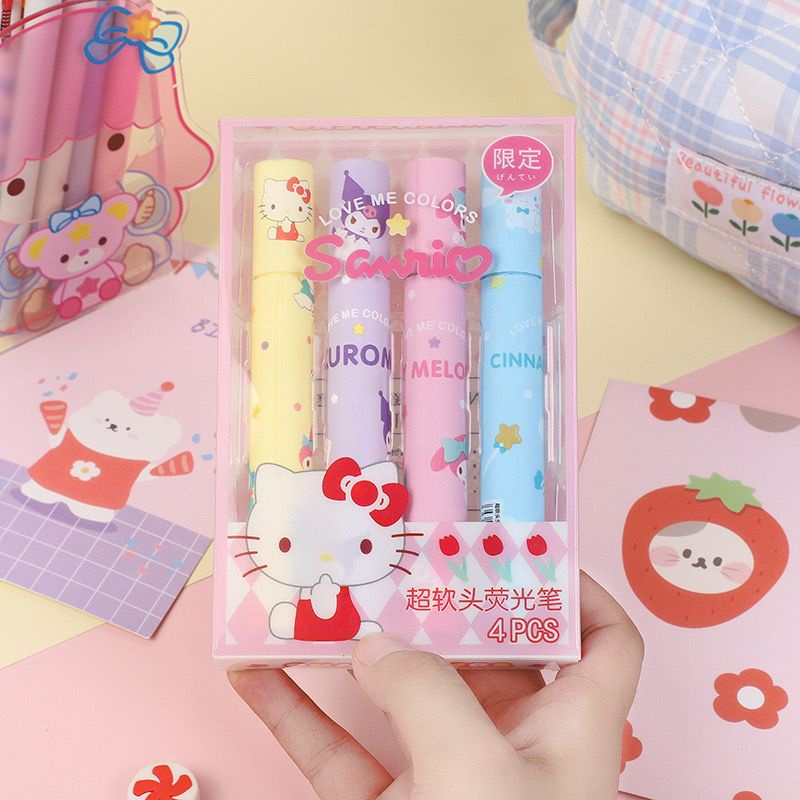 

[THEHANSCORNER] Stabilo Sanrio Highlighter Set - Stabilo 4 Warna karakter Sanrio Lucu - Stabilo Set - Stabilo Murah