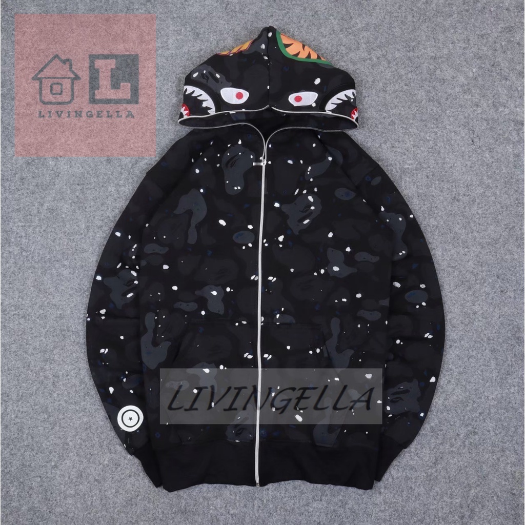 LivinGella - SWAETER HOODIE A BAPE SHARK WGM | JAKET BATHING APE CAMO BAST SELLER/BS