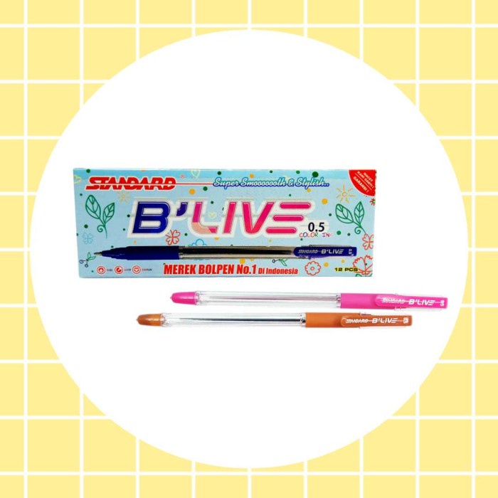 

[Promo]New STANDARD PEN BLIVE COLOR MIX ISI 12 PCS