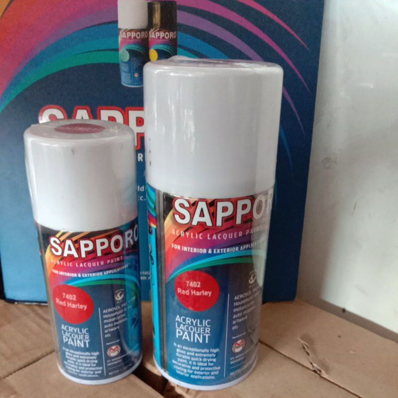 SAPORO SAPPORO 7402 RED HARLEY 150ml Atau 300ml Merah Metalic Metallic-k Cat Semprot Spray Motor pil