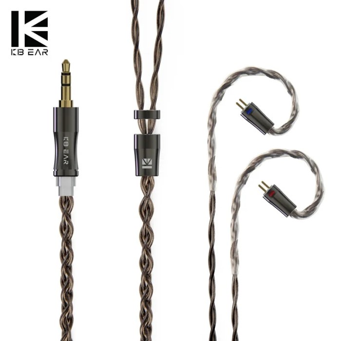 KBEAR Hazy 6N HIFI Upgrade Cable Graphene+Copper Silver Alloy Braided