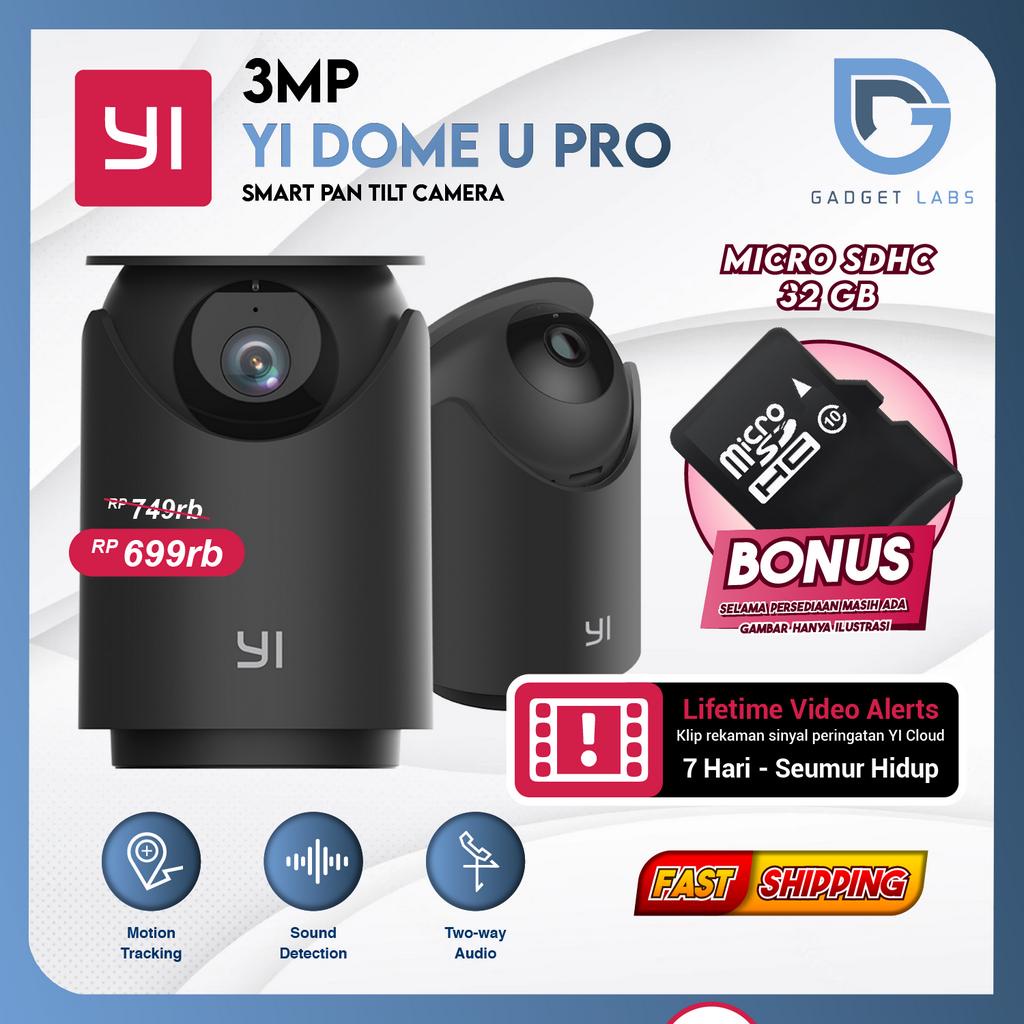 CCTV Yi Dome Camera U PRO 3MP Wifi IP Camera with Face Detection