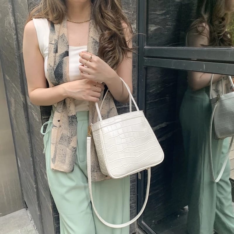 Tas Nusantara - Diane Croco Leather Bag - Handbag Tas Tangan Kulit Wanita