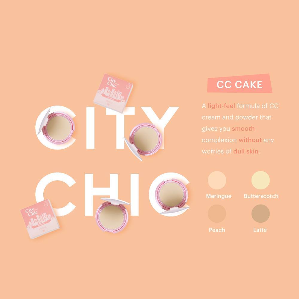 Emina City Chic CC Cake Anti Dullness 12g bedak padat Two Way Cake emina ✔️ BPOM