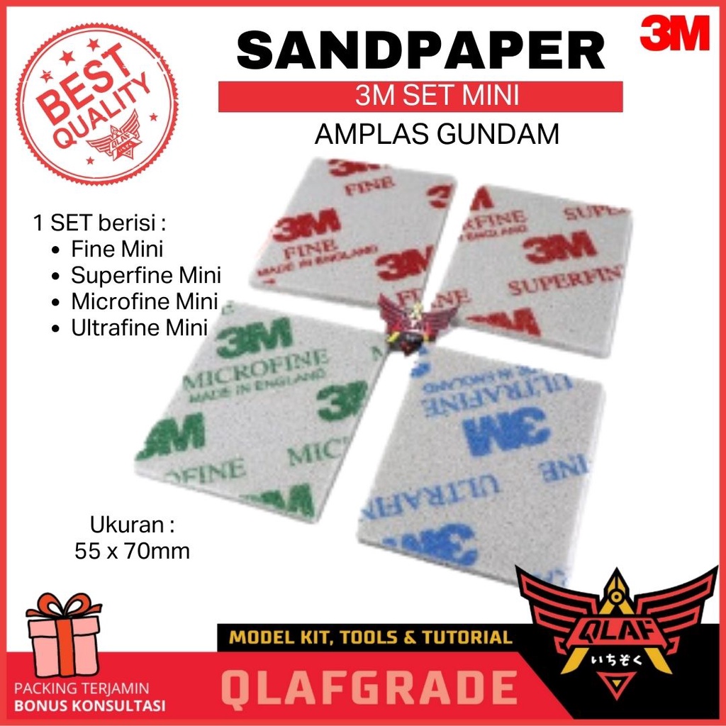 Amplas 3M Set Mini - amplas sanding sponge gundam