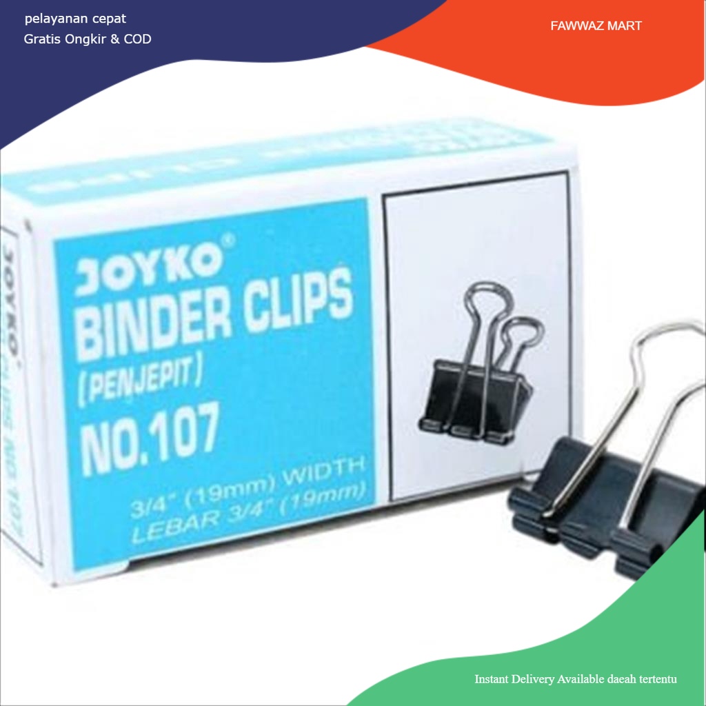 

Penjepit Kertas/Binder Klip/Binder Clip No.107 Joyko