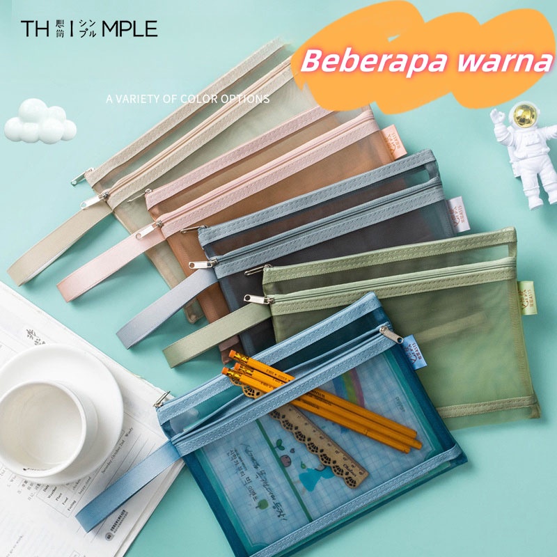 

Zipper Bag Information Bag A4 A6 /Tas dokumen ritsleting jala transparan/ Buku Sekolah Transparent Mesh File Bag/Map A4 Dua Slot Zipper File Folder / Tas Dokumen Warna Warni-Thimple Mall