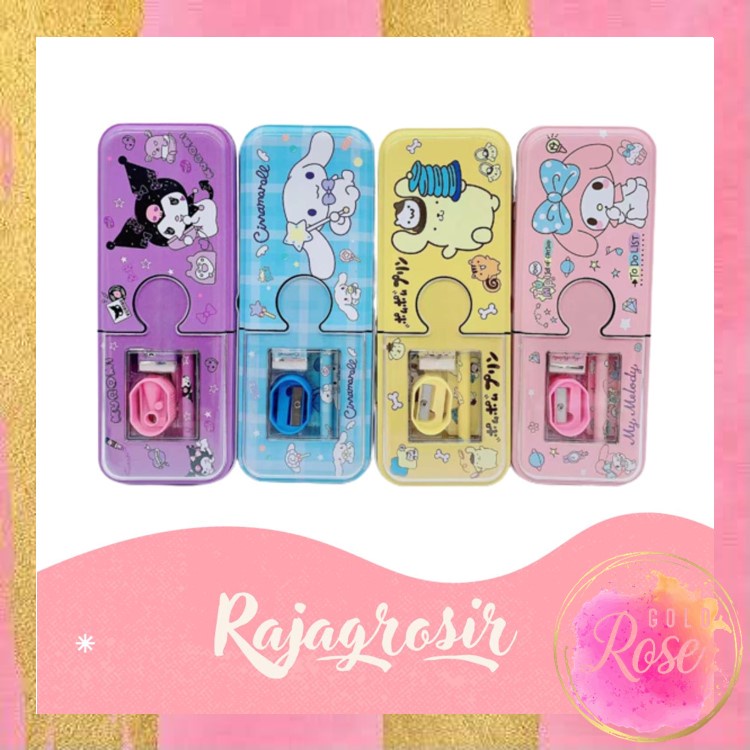 

ℛ - S6003 Kotak Pensil Sanrio Bening 2 Tingkat / Kotak Pensil Sanrio / Kotak Pensil Magnet / Kotak Pensil Anak / Kotak Pensil