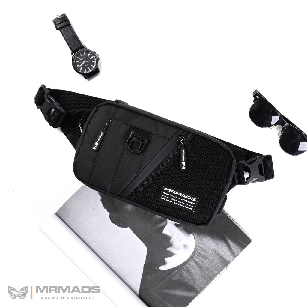 TW64LG Mr Mads - Walter Waist Bag - Tas Selempang Pria Tas Pinggang ShoulderBag - Waterproof