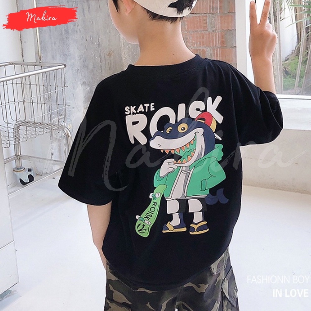 Baju Kaos Kaus Tshirt GRATIS CUSTOM GAMBAR Model Sablon SKATEROISK Atasan Anak Kecil Cowok Laki Laki
