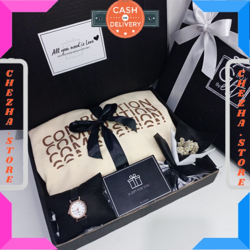 

BINGKISAN KADO ULTAH PASANGAN PACAR ISTRI MANTAN ISIAN MINI DAN BESAR / GIFT BOX HAMPERS SWEATER CEWEK KADO WISUDA HADIAH ULANG TAHUN / BONUS GIFT CRAD UCAPAN