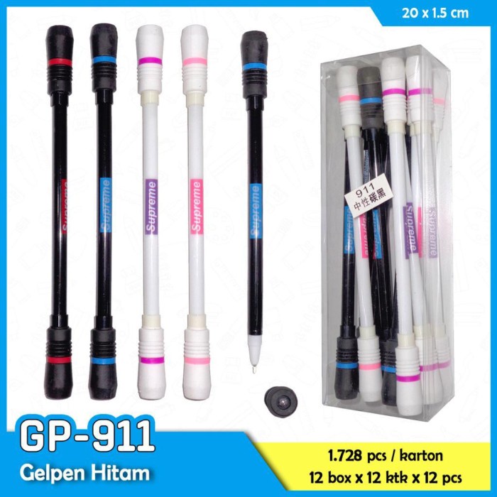 

pen gel keseimbangan / balancing motif supreme isi 12 -yu85