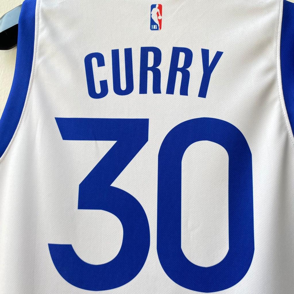 JERSEY BASKET STEPHEN CURRY GSW WARRIORS #30 WHITE PUTIH NBA SWINGMAN REVO REVO30 KAOS GAMETIME BAJU ATASAN