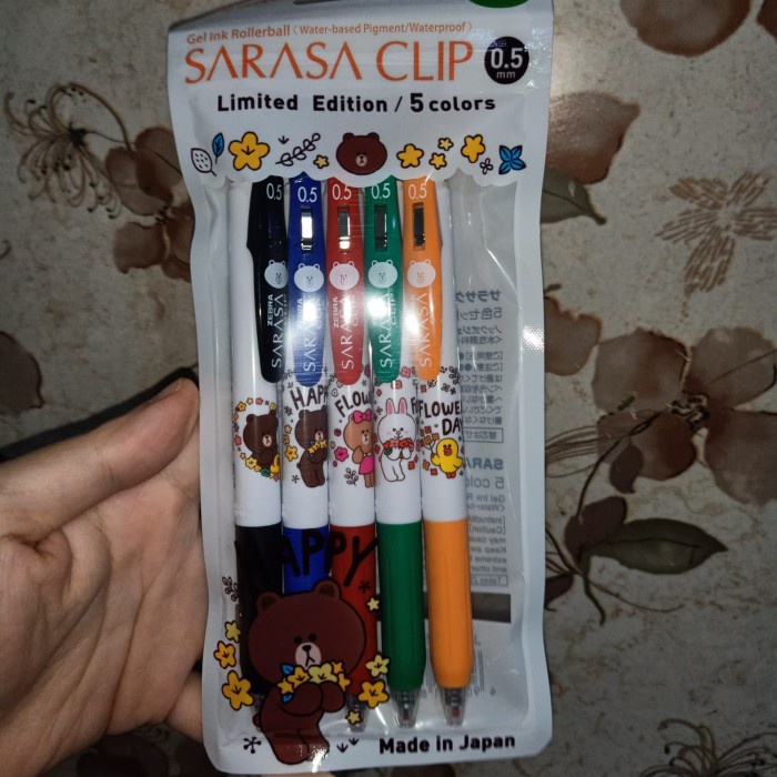 

Zebra Sarasa Line 2 Flower 0.5 Limited Edition Set (5 pens)
