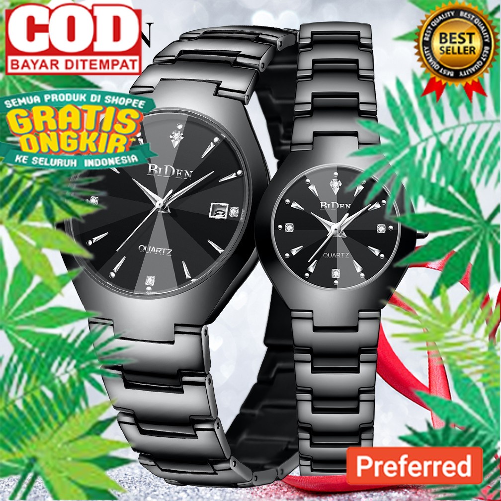 BIDEN Jam tangan Couple Anti Air Mode Santai Kuarsa jam tangan pria jam tangan wanita// JAM TANGAN M