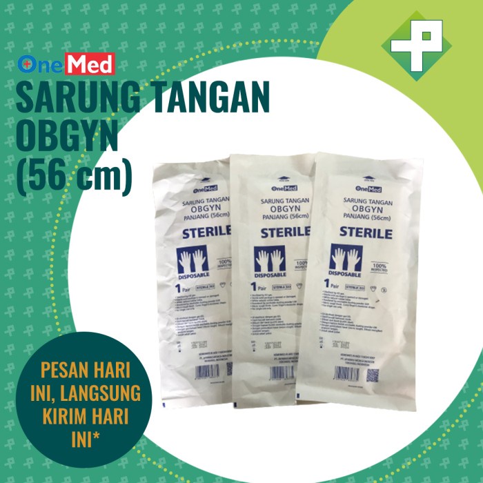 Sarung Tangan Medis Sterile OBGYN panjang 54 cm Onemed