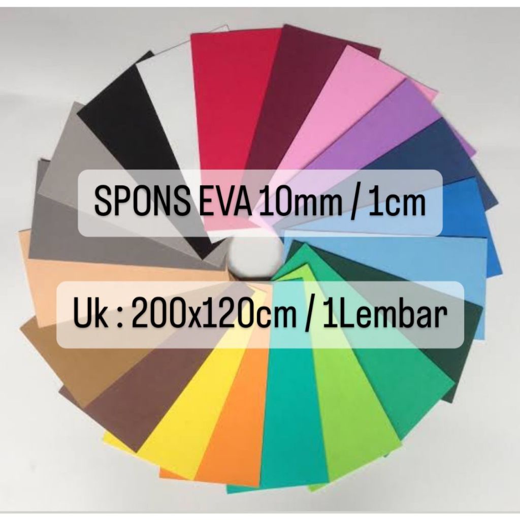 RDY spons eva EVA Foam / Spon Ati 10mm/1cm spons eva 10mm media kreasi ukuran 220x120cm / 1lembar