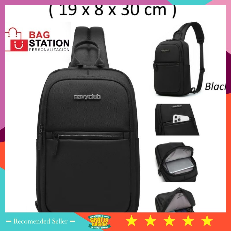 Selempang Murah Bahan Kuat Awet Premium Branded - SELEMPANG NAVY CLUB ORIGINAL TAS TRAVEL SLING BAG 