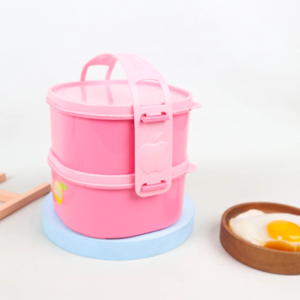 GOLDEN LEMON Rantang Piknik 2 Susun Pink