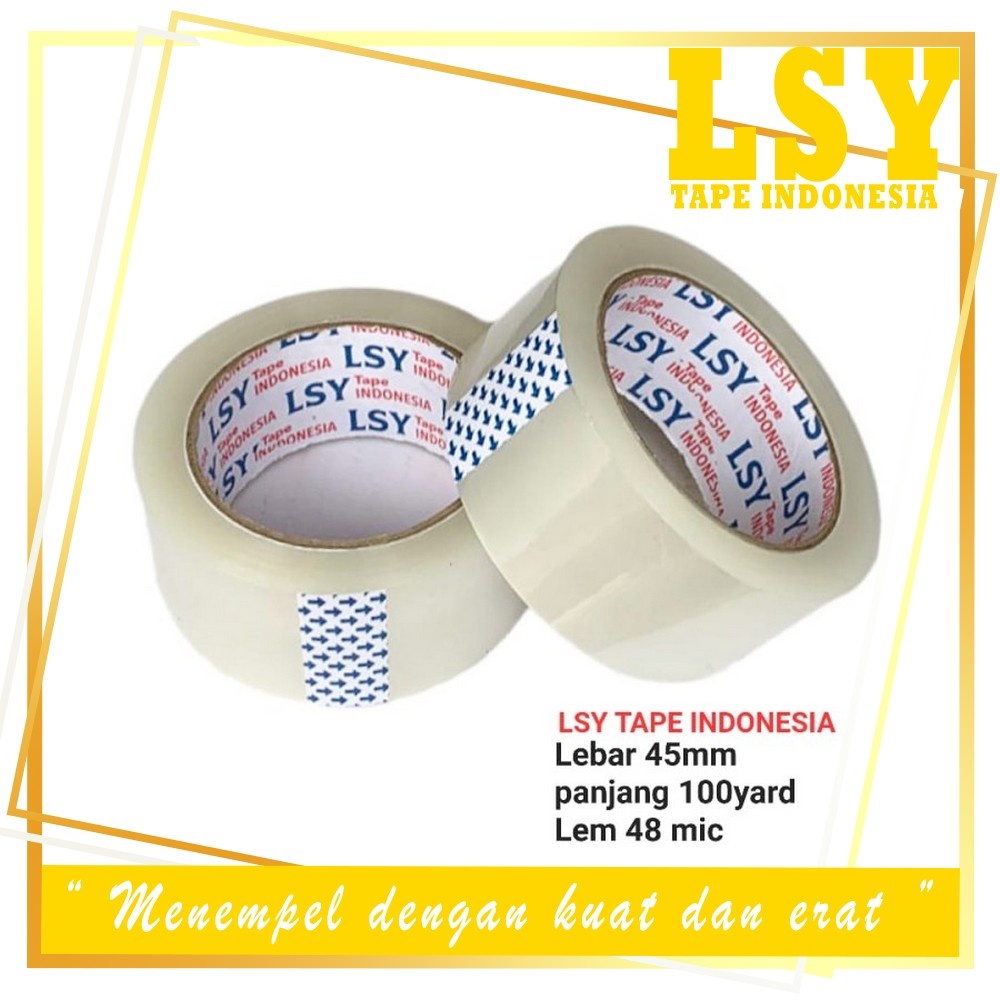 

LSY Lakban Bening 45mm x 100yard Full | Lakban 45mm x 100yard x 48mic