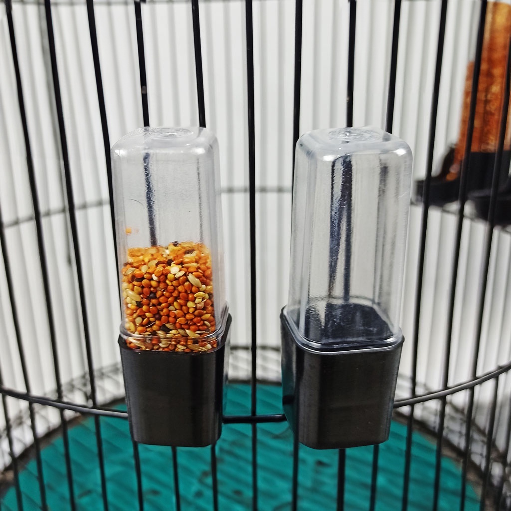 Tempat Pakan Burung Dispenser Cepuk Tabung Pendek 7,5 cm ubopetshop