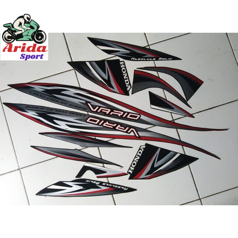 striping vario 110 stiker honda vario karbu 110 cw 2011 2012 2013 2014 full hitam merah lis body var