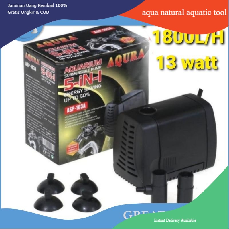 AQURA asp 103  power head pompa celup aquarium kolam ikan hias