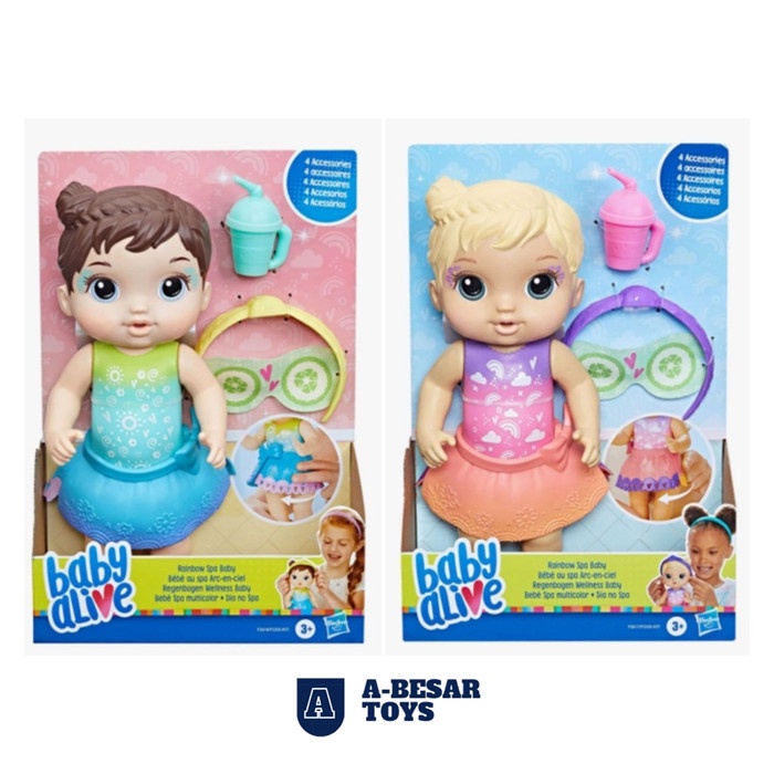 Baby Alive Rainbow Spa Baby Original Hasbro - Boneka Baby Alive