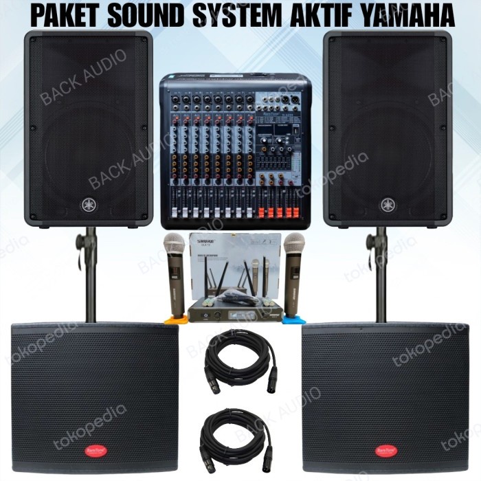DISTRIBUTOR  sound system indoor dan outdoor speaker yamaha 15 aktif komplit