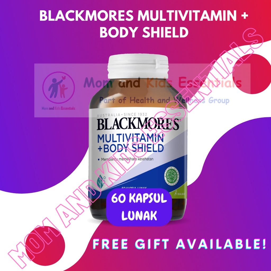 BLACKMORES MULTIVITAMIN BODY SHIELD DEWASA 60 KAPSUL LUNAK VITAMIN TUBUH