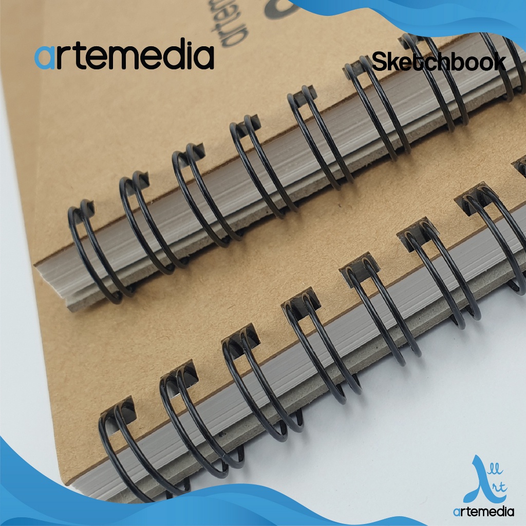 

Sketchbook Artemedia A4 Craft Cover 110 Gsm Jilid Spiral Samping Buku Sketsa & Gambar - 40 Sheet /