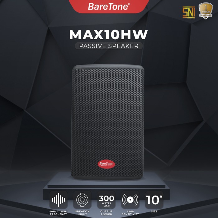 Speaker Pasif BareTone MAX10HW Type 10 Inch