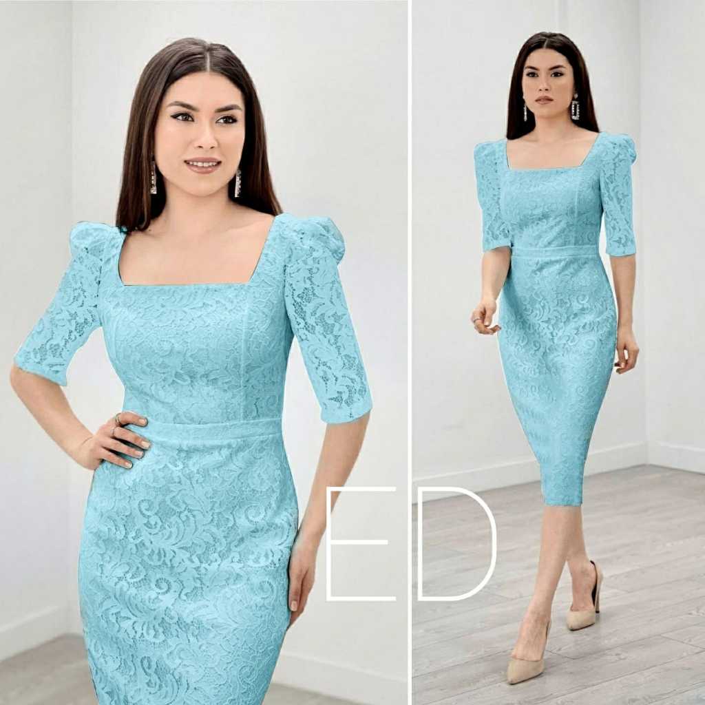 Dress Brukat Span Melvina Brukat M L XL Dress Meiko Brukat Dress Wanita Terbaru Dress Natal Anggun E