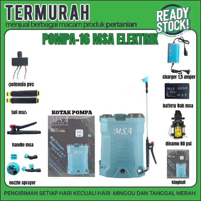 POMPA SPRAYER MSA-16L ELEKTRIK "BERGARANSI"