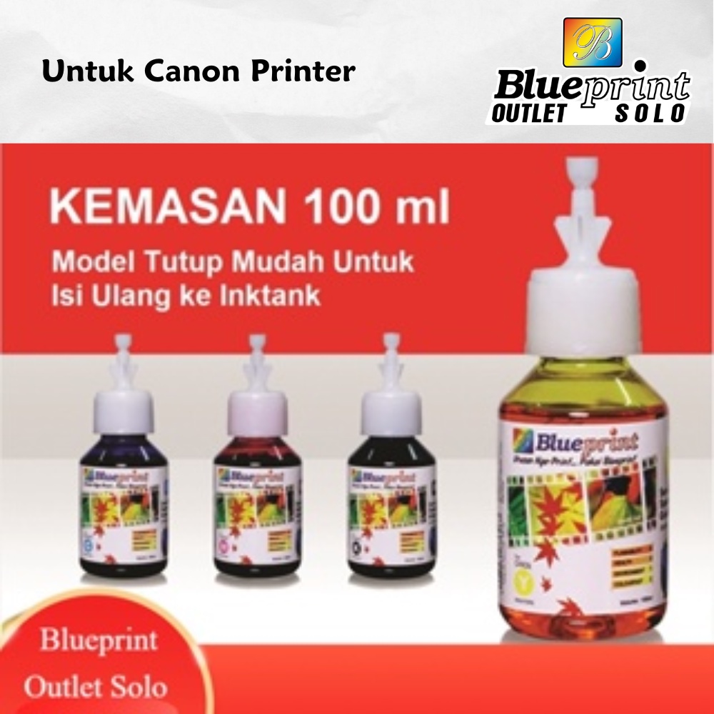 Tinta Canon 100ml Blueprint Tinta Refill Tinta Printer Canon IP 2770 MP 287 G1000 dll Blueprint Outl