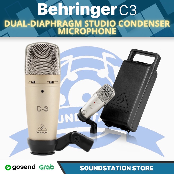 BEHRINGER C3 Dual-Diaphragm Studio Condenser Microphone | Mic Rekaman
