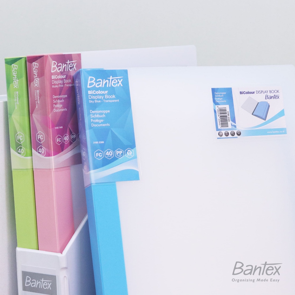 

[BMS Bekasi] Bantex Clear Holder / Display Book BiColour Transparan Ukuran Folio Isi 40 Pocket - 3185