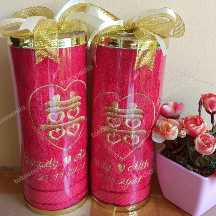 handuk teapai souvenir/ souvenir handuk bordir custom - tanpa bordir
