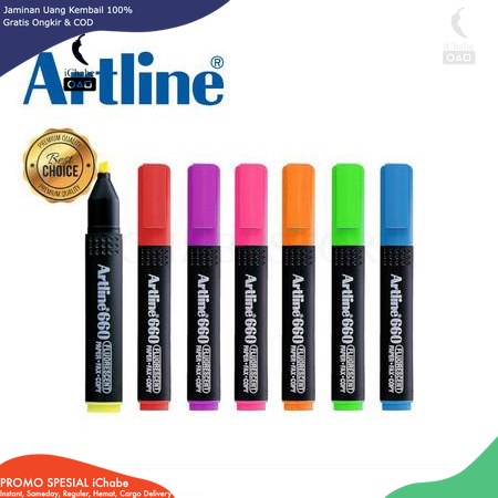 

[Bisa COD] NEW AA Highlighter Artline EK-660 / Stabilo Artline / Penanda Buku