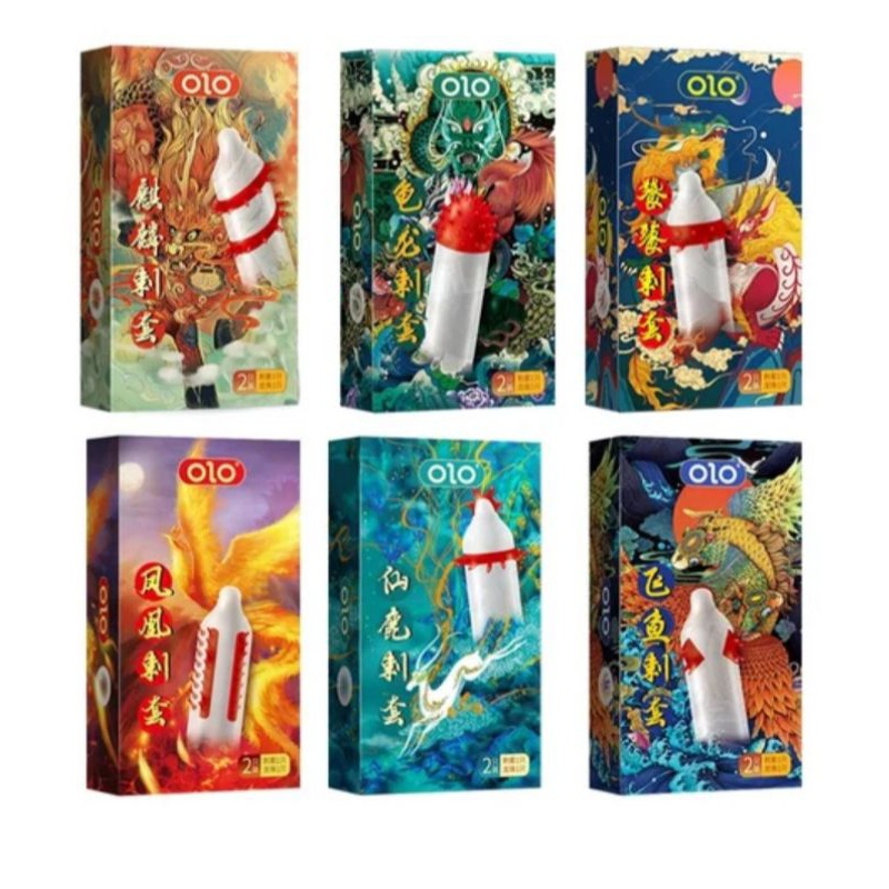 secondstufstore- - Olo Oriental Spike Condom - Olo Kondom Karakter Oriental - Kondom Olo Gerigi