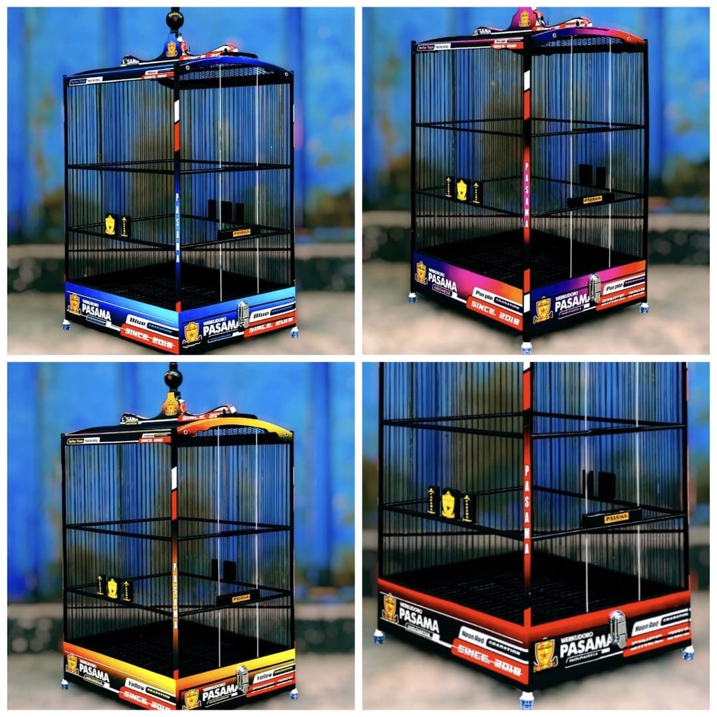 Kandang Kotak Pasama Sangkar kotak pasama no 2 decal ruji fiber klem koper premium