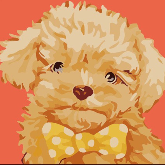 

[[ JS - BEST SELLER ]] KANVAS LUKIS ANAK 20x20 CM GAMBAR BINATANG 5 CANVAS PAINTING BY NUMBER - Dog 1